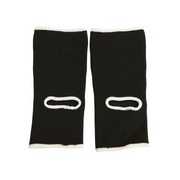 Legacy Ankle Support Guards in black, featuring the Legacy logo, designed to provide stability and protection for martial arts training.