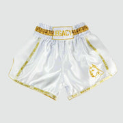 Legacy High Baller Muay Thai shorts with flashy embroidery and classic Thai boxing silhouette
