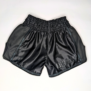 Shadow Frank Muay Thai shorts by Legacy with lightweight satin and embroidered design for Thai boxing
