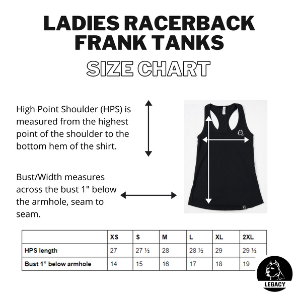 LADIES RACERBACK FRANK TANK - LEGACY FIGHT APPAREL