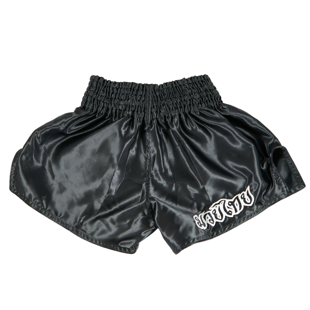 Team Legacy Muay Thai shorts premium satin embroidered fightwear